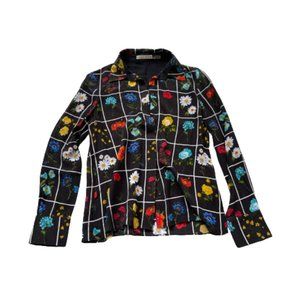 Alice + Olivia Willa Placket Floral Top | Small